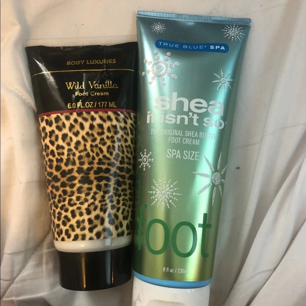 body luxuries & true blue spa foot creams